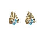 Geometric Heart Crystal Ear Buckles Earrings