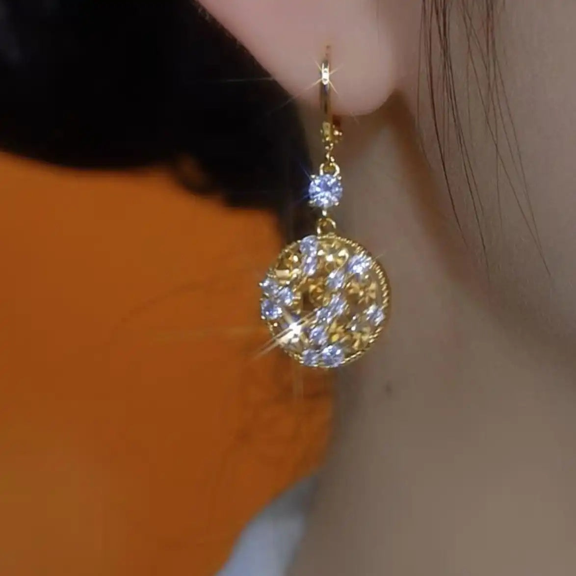 Geometric Long Drop Earrings