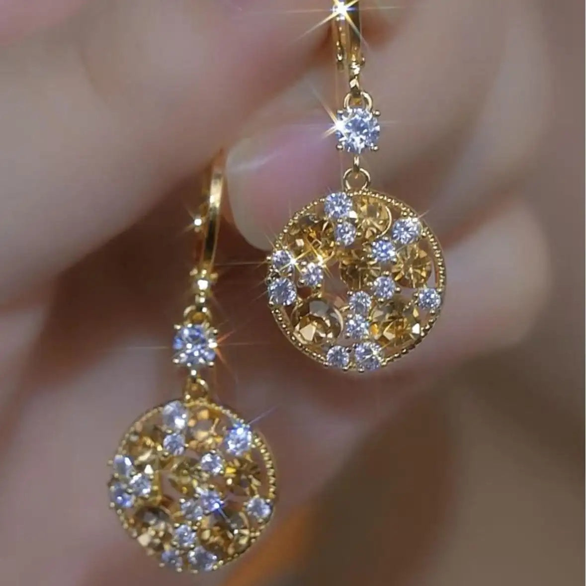 Geometric Long Drop Earrings