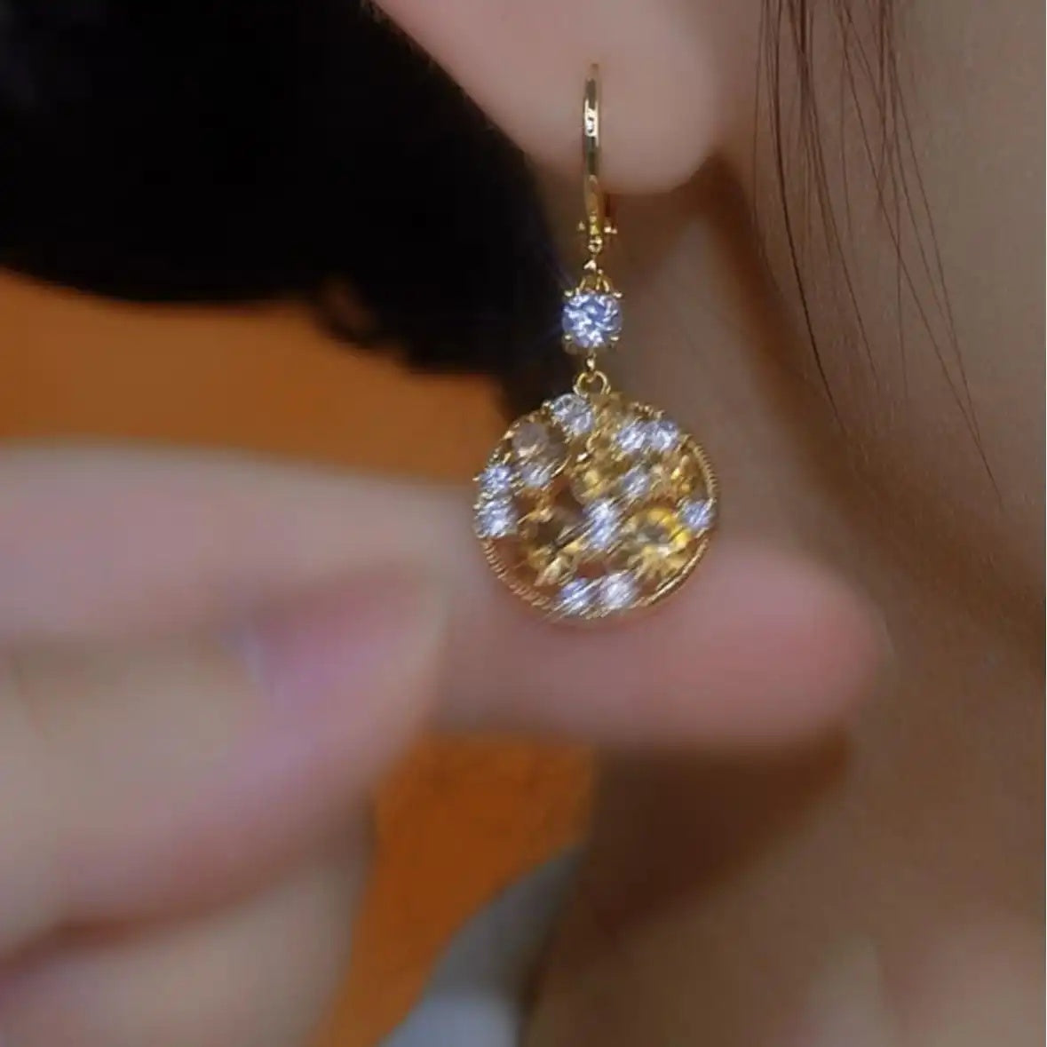 Geometric Long Drop Earrings