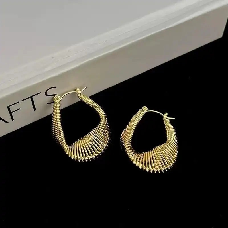 Geometric Metal Spring Earrings