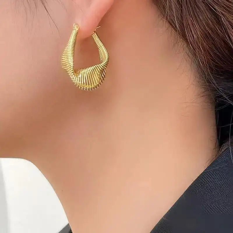 Geometric Metal Spring Earrings