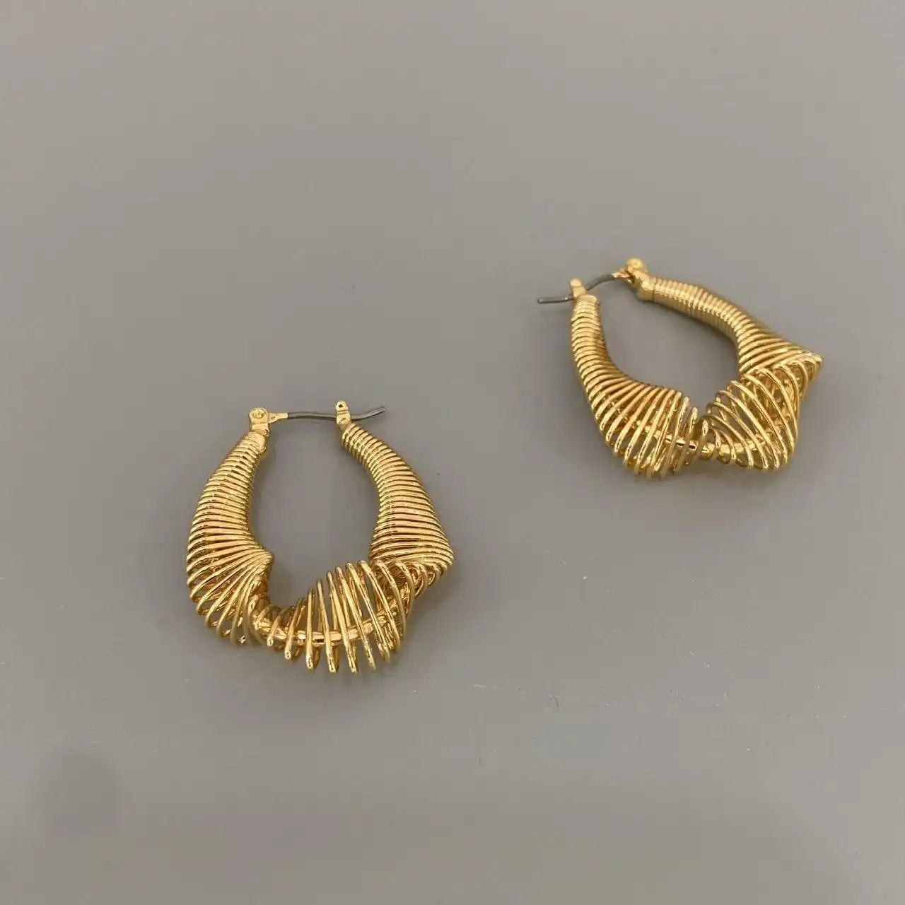Geometric Metal Spring Earrings