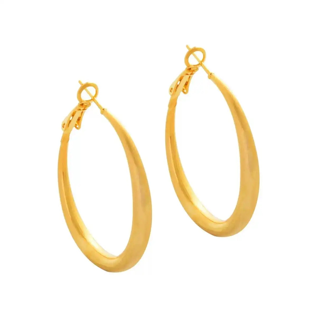 Geometric Minimalist Metal Circle Hoop Earrings
