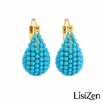 Geometric Oval Stud Earrings