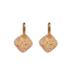 Geometric Rhombus Crystal Earrings
