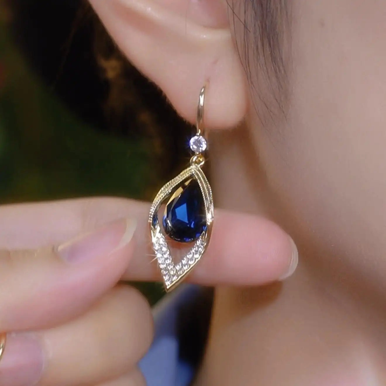 Geometric Rhombus Drop Earrings