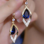Geometric Rhombus Drop Earrings