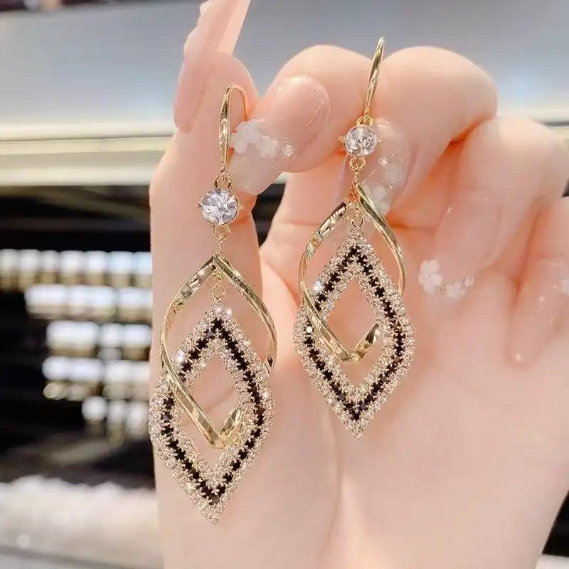 Geometric Rhombus Ear Hooks Earrings