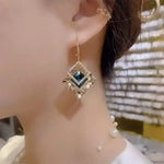 Geometric Rhombus Korean Earrings