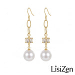 Geometric Square Bead Hoop Earrings