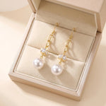 Geometric Square Bead Hoop Earrings