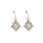 Geometric Square Drop Earrings