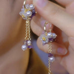 Geometric Tassel Drop Earrings