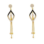 Geometric Tassel Needle Long Drop Earrings