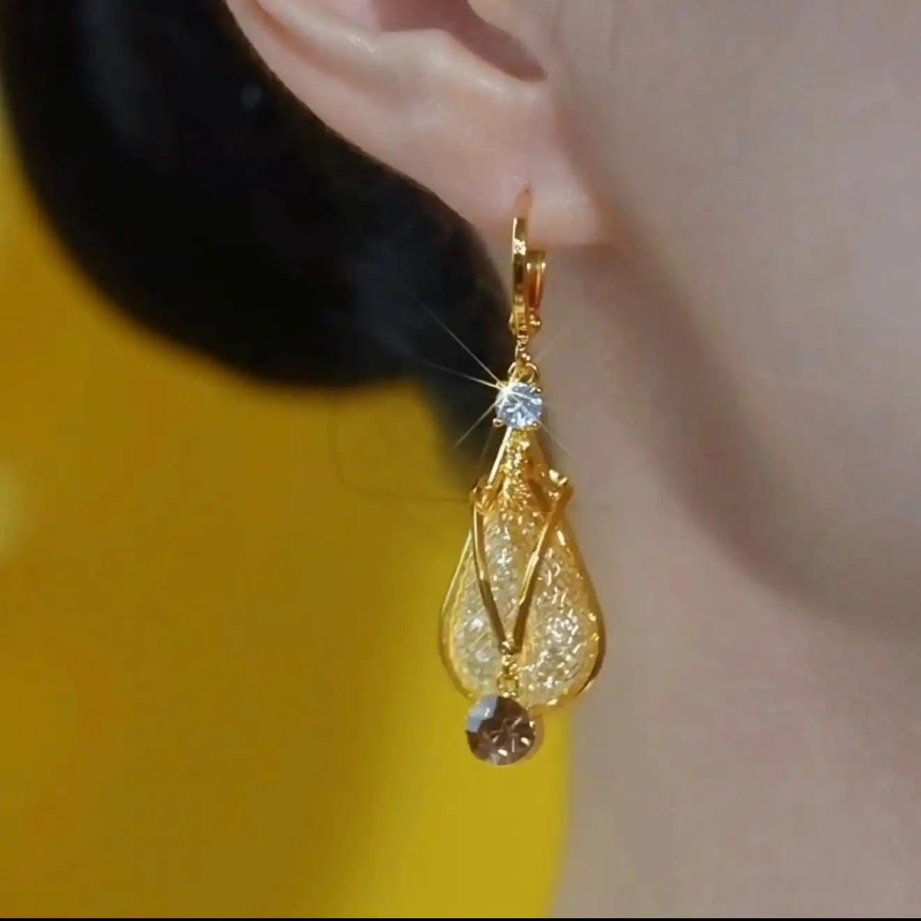 Geometric Teardrop Drop Earrings