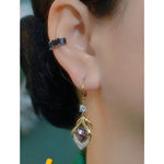 Geometric Teardrop Ear Drop Earrings