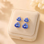 Geometric Triangle Crystal Stud Earrings