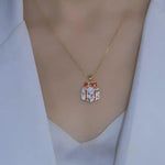 Gift Box Pendant Necklace