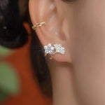 Ginkgo Flower Pearl Earrings