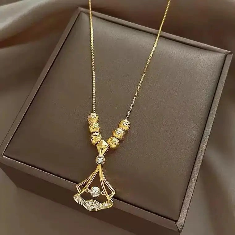 Ginkgo Leaf Lucky Bead Necklace