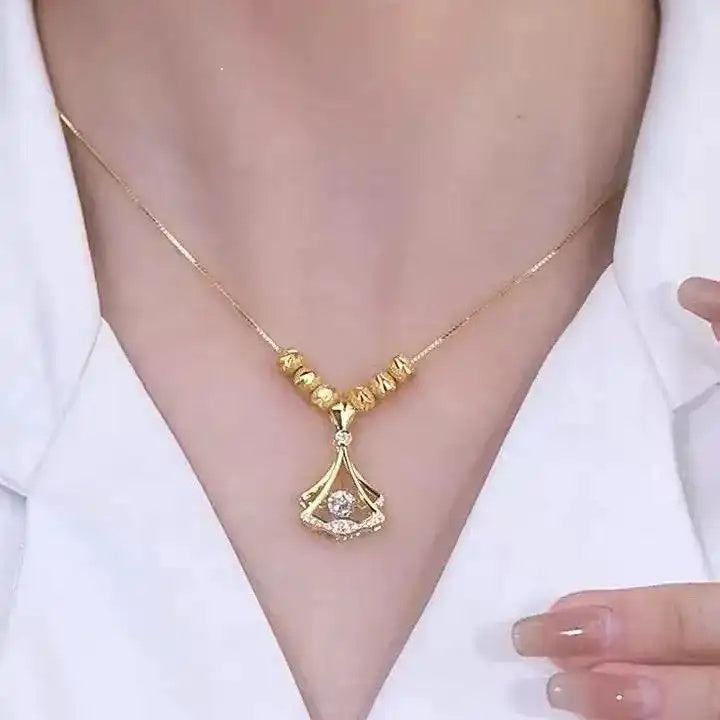 Ginkgo Leaf Lucky Bead Necklace