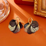 Ginkgo Leaf Metal Hollow Out Drop Earrings