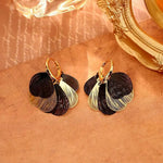 Ginkgo Leaf Metal Hollow Out Drop Earrings