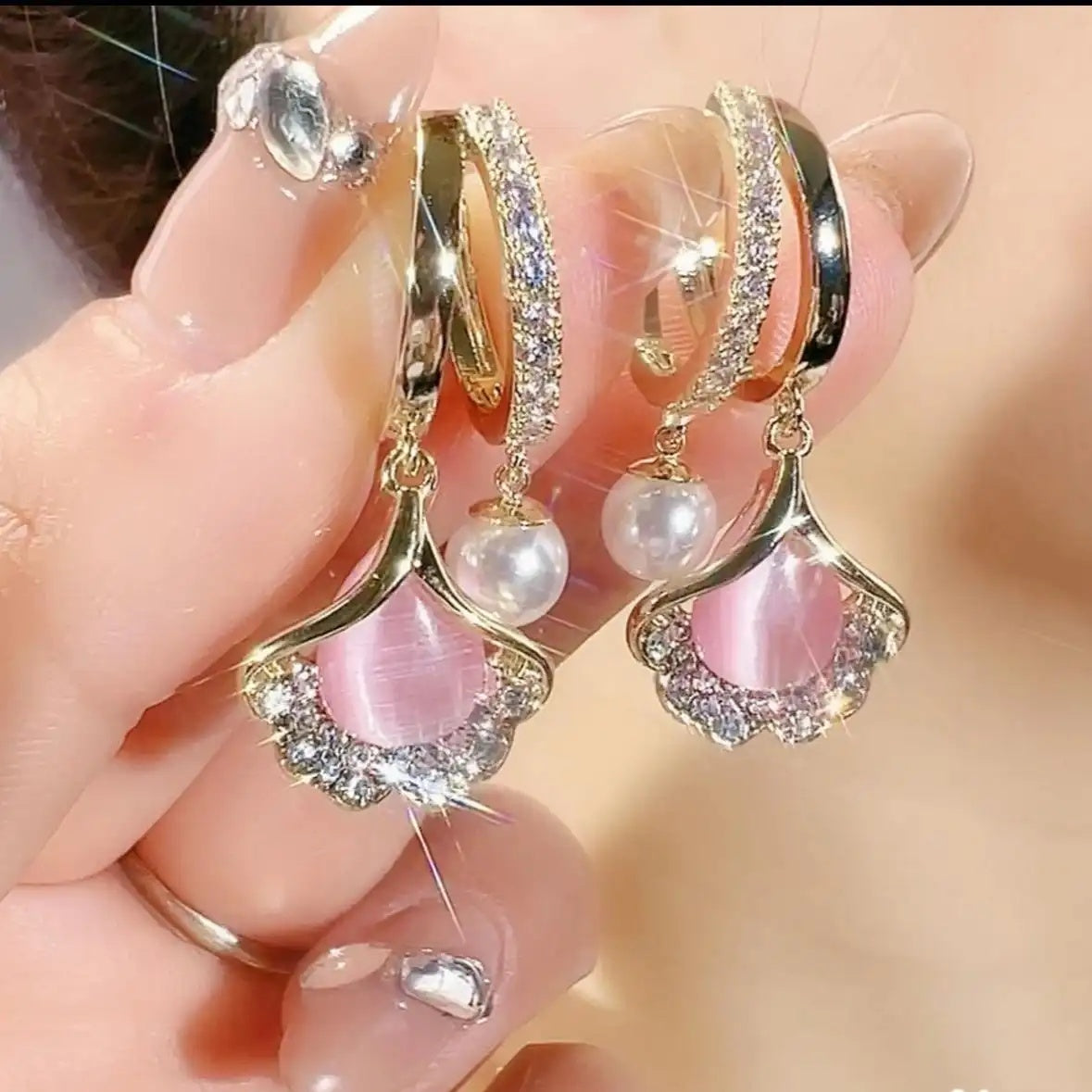 Ginkgo Leaf Minimalist Hoop Earrings