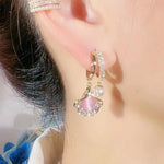 Ginkgo Leaf Minimalist Hoop Earrings