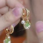 Ginkgo Leaf Retro Hoop Earrings