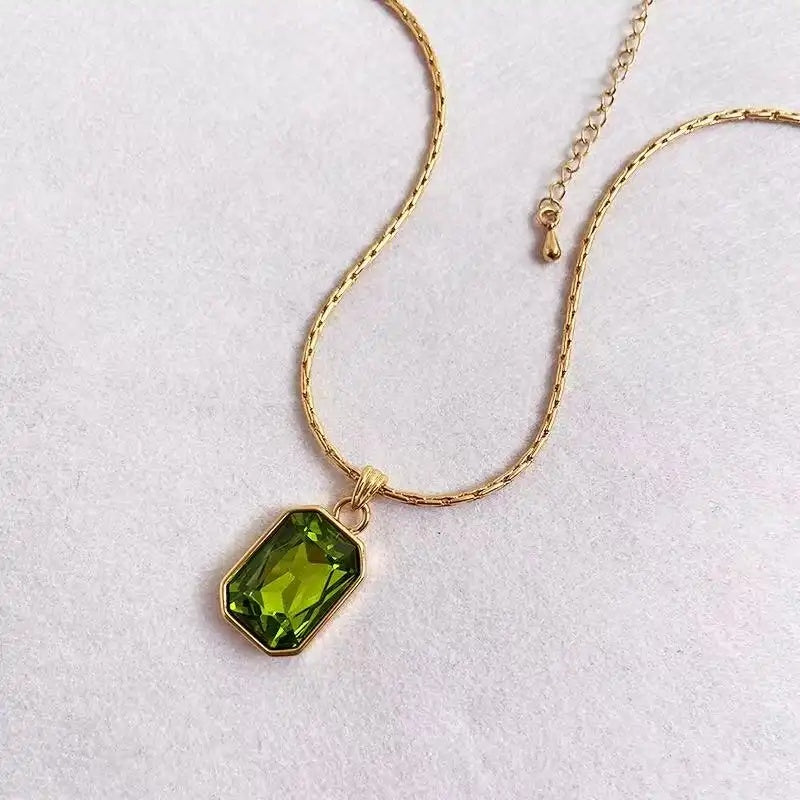 Gold and Green Jewelry Set