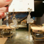 Gold Asymmetrical Heart Earrings