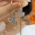 Gold Asymmetrical Heart Earrings