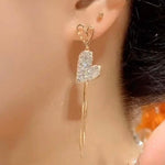 Gold Asymmetrical Heart Earrings