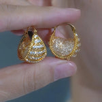 Gold Basket Earrings
