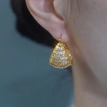 Gold Basket Earrings