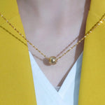 Gold Bead Accessory Necklace