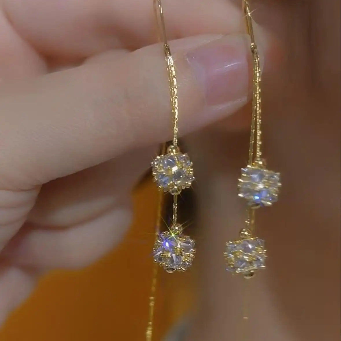 Gold Bead Earrings