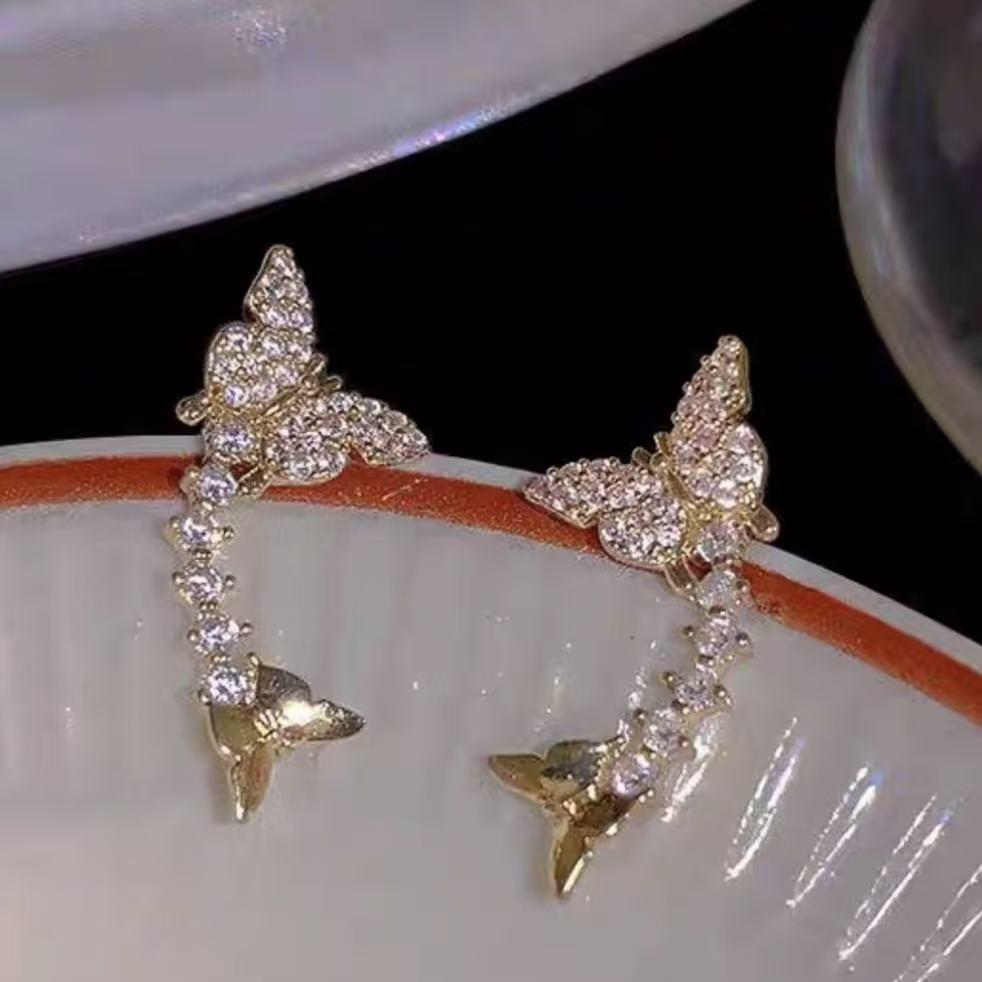 Gold Butterfly Ear Cuffs