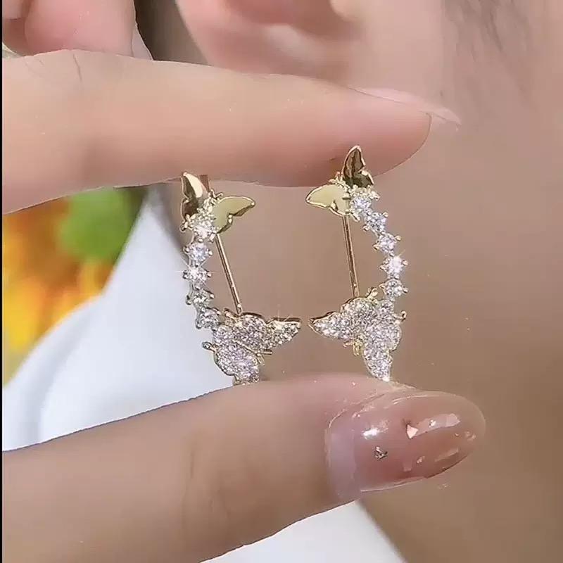 Gold Butterfly Ear Cuffs