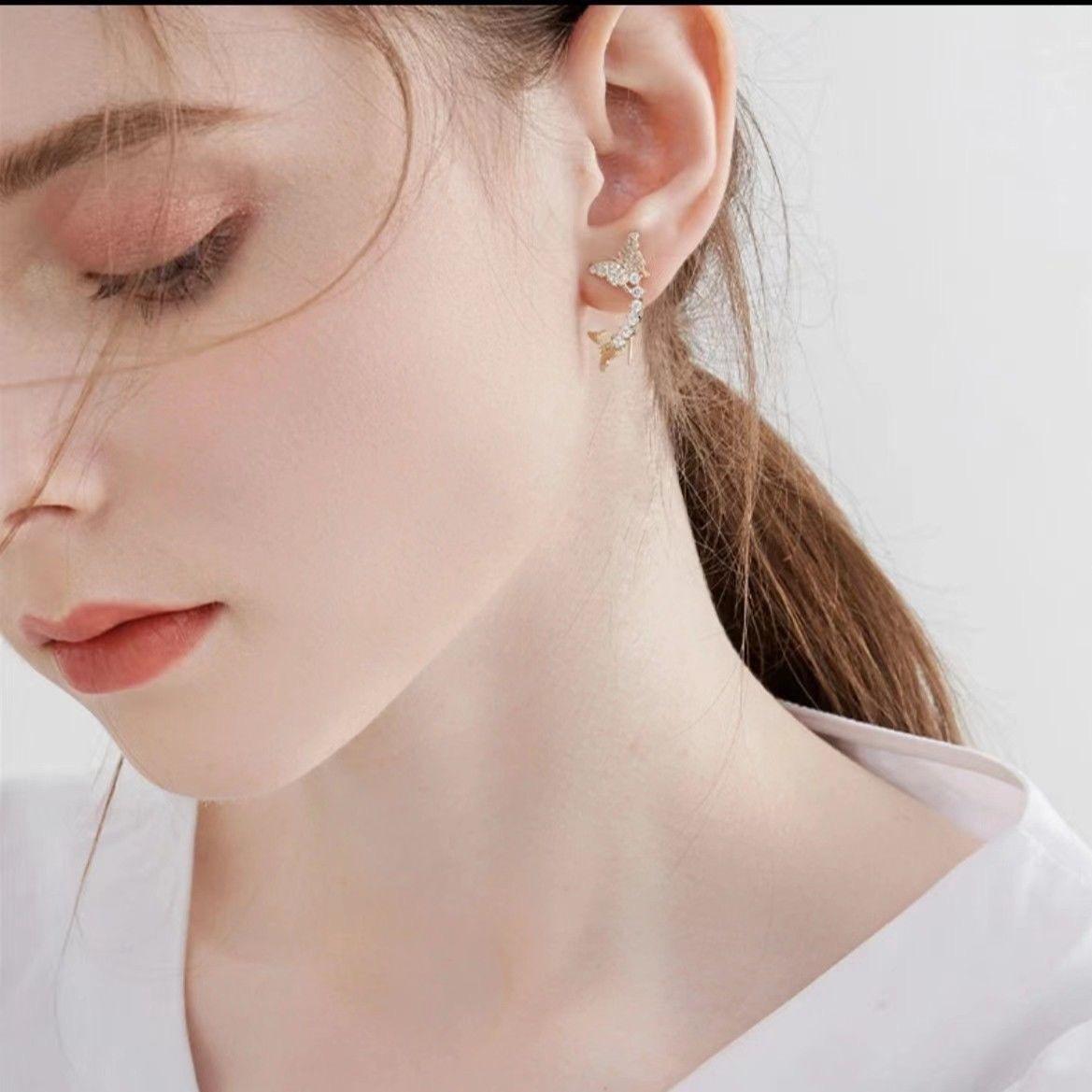 Gold Butterfly Ear Cuffs