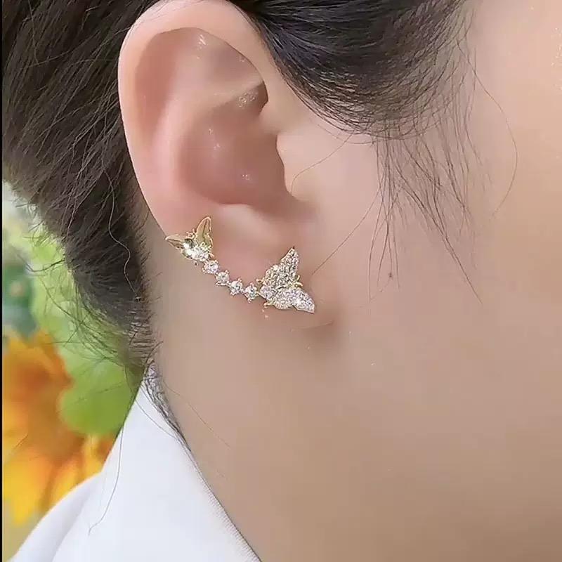 Gold Butterfly Ear Cuffs