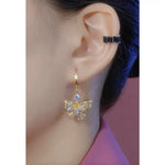 Gold Butterfly Summer Minimalist Stud Earrings