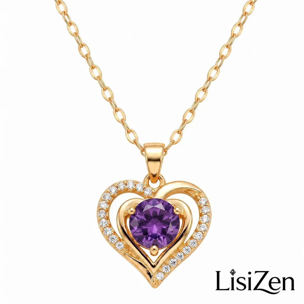 Gold- Chain Pendant Necklace