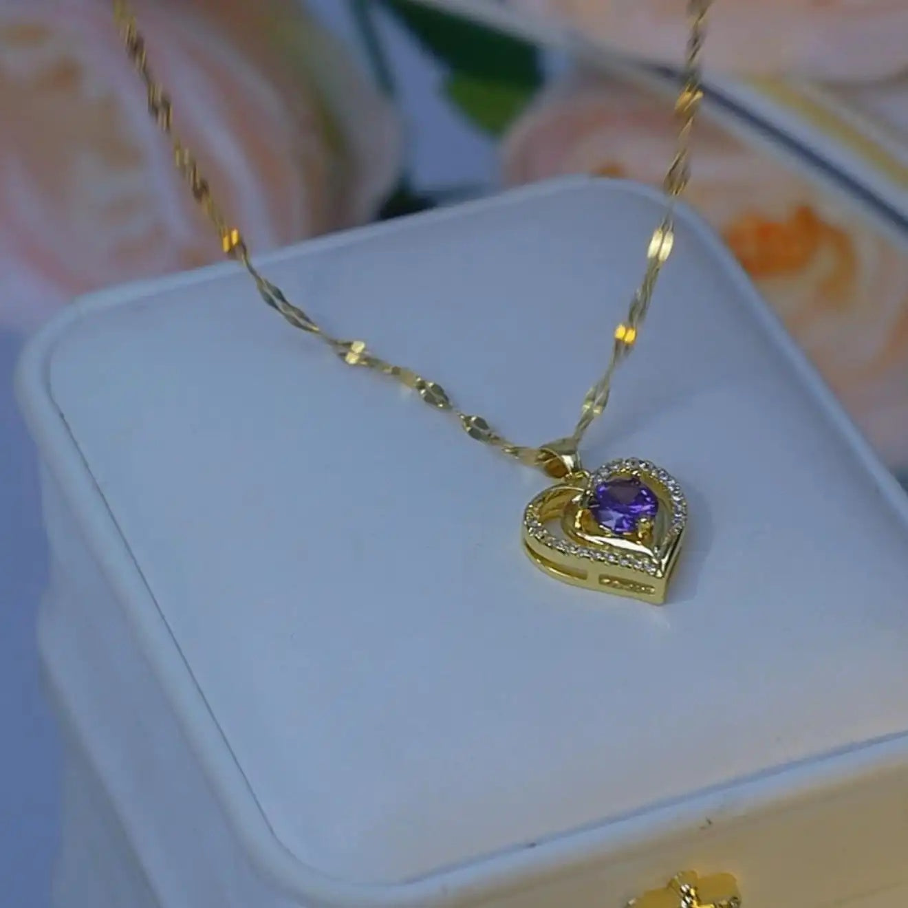 Gold- Chain Pendant Necklace