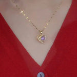 Gold- Chain Pendant Necklace