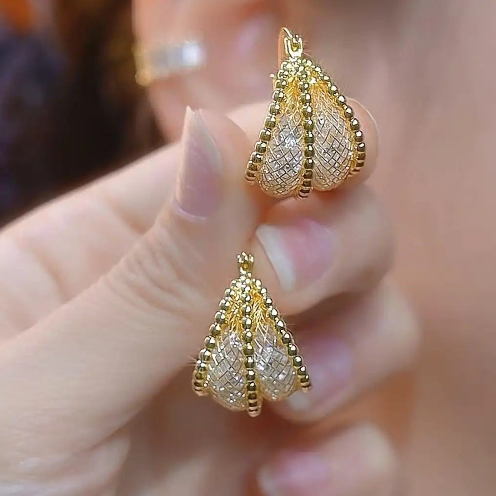 Gold Crystal Earrings