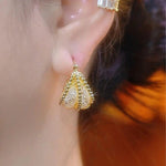Gold Crystal Earrings