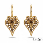 Gold Double-Heart Earrings